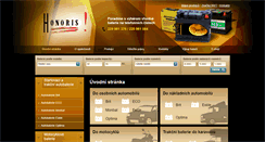 Desktop Screenshot of honoris.cz